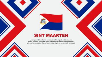 Sint Maarten Flag Abstract Background Design Template. Sint Maarten Independence Day Banner Wallpaper Vector Illustration. Sint Maarten Independence Day