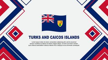 Turks And Caicos Islands Flag Abstract Background Design Template. Turks And Caicos Islands Independence Day Banner Wallpaper Vector Illustration. Background