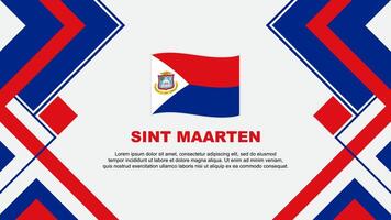 Sint Maarten Flag Abstract Background Design Template. Sint Maarten Independence Day Banner Wallpaper Vector Illustration. Sint Maarten Banner