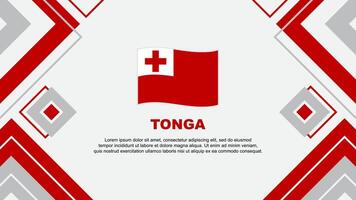 Tonga Flag Abstract Background Design Template. Tonga Independence Day Banner Wallpaper Vector Illustration. Tonga Background