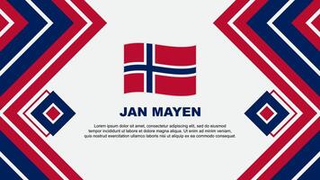 Jan Mayen Flag Abstract Background Design Template. Jan Mayen Independence Day Banner Wallpaper Vector Illustration. Jan Mayen Design