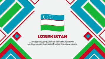 Uzbekistan Flag Abstract Background Design Template. Uzbekistan Independence Day Banner Wallpaper Vector Illustration. Uzbekistan Flag