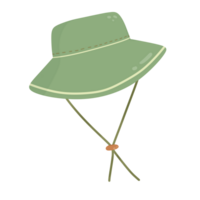 a green hat with a string on it png