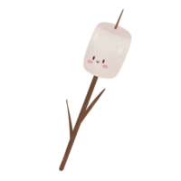 a marshmallow on a stick png