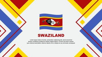 Swaziland Flag Abstract Background Design Template. Swaziland Independence Day Banner Wallpaper Vector Illustration. Swaziland Illustration