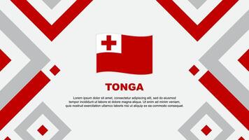 Tonga Flag Abstract Background Design Template. Tonga Independence Day Banner Wallpaper Vector Illustration. Tonga Template