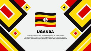 Uganda Flag Abstract Background Design Template. Uganda Independence Day Banner Wallpaper Vector Illustration. Uganda Cartoon