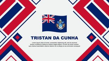 Tristan Da Cunha Flag Abstract Background Design Template. Tristan Da Cunha Independence Day Banner Wallpaper Vector Illustration. Tristan Da Cunha Flag