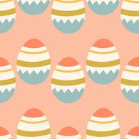 Easter eggs seamless pattern, Easter symbol, decorative vector elements. Easter colored eggs simple pattern. Vector illustration isolated.