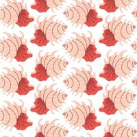Sea shells seamless pattern. Trendy pattern of seashells for wrapping paper, wallpaper, stickers, notebook cover, cards, scrapbooking vector