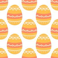 Easter eggs seamless pattern, Easter symbol, decorative vector elements. Easter colored eggs simple pattern. Vector illustration isolated.