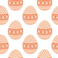 Easter eggs seamless pattern, Easter symbol, decorative vector elements. Easter colored eggs simple pattern. Vector illustration isolated.