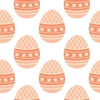 Easter eggs seamless pattern, Easter symbol, decorative vector elements. Easter colored eggs simple pattern. Vector illustration isolated.