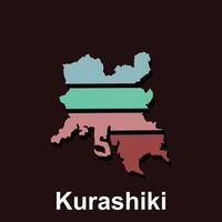 Kurashiki City of Japanese Country vector illustration, logotype element  for template