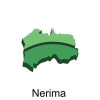 Nerima City map, black and white detailed outline regions of the country vector