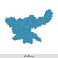 map of Jharkhand is a state of India with districts vector