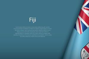 Fiji national flag isolated on background with copyspace vector