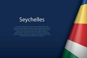 Seychelles national flag isolated on background with copyspace vector