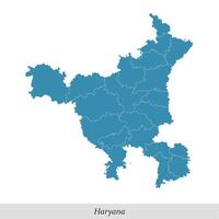 map of Haryana is a state of India with districts vector