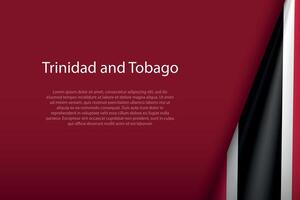 Trinidad and Tobago national flag isolated on background with copyspace vector