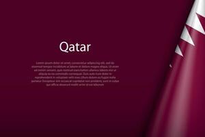 Qatar national flag isolated on background with copyspace vector