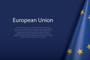 European Union national flag isolated on background with copyspace vector