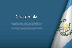 Guatemala nacional bandera aislado en antecedentes con copyspace vector