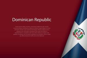 Dominican Republic national flag isolated on background with copyspace vector