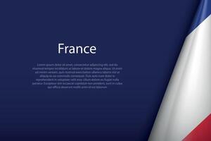 France national flag isolated on background with copyspace vector