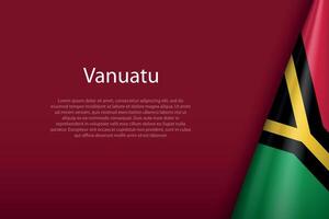 Vanuatu national flag isolated on background with copyspace vector