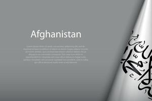 National flag Afghanistan isolated on background with copyspace vector