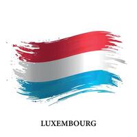 Grunge flag of Luxembourg, brush stroke vector