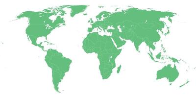 estados con fronteras en mapa de el mundo vector