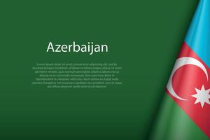 azerbaiyán nacional bandera aislado en antecedentes con copyspace vector