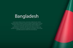 Bangladesh national flag isolated on background with copyspace vector