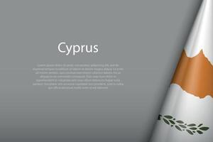 Cyprus national flag isolated on background with copyspace vector