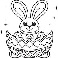 Easter coloring pages for coloring book. Easter outline. Easter coloring page. Easter egg coloring page vector