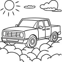 Vehicles coloring pages for kids. Vehicles outline vector