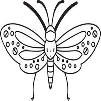 insectos colorante paginas para colorante libro. insectos contorno vector. vector