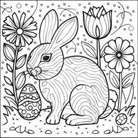 Easter coloring pages for coloring book. Easter outline. Easter coloring page. Easter egg coloring page vector