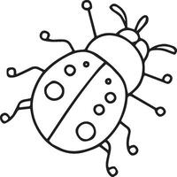 Lady bug coloring pages for coloring book. Bug coloring pages. Lady bug outline vector