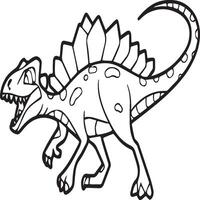 Dinosaur coloring pages. Dinosaur outline vector