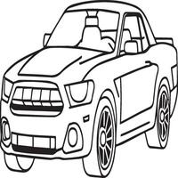 Vehicles coloring pages for kids. Vehicles outline vector