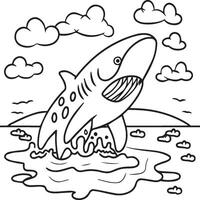 Whale Shark coloring pages. Whale Shark outline for coloring book vector