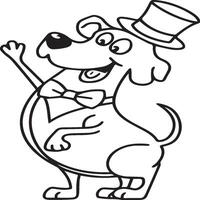 Funny dog coloring pages. Dog coloring pages for coloring book vector