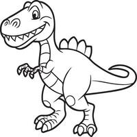 Dinosaur coloring pages. Dinosaur outline vector