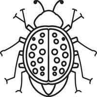 Lady bug coloring pages for coloring book. Bug coloring pages. Lady bug outline vector