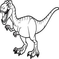 dinosaurio colorante paginas dinosaurio contorno vector