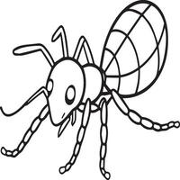 insectos colorante paginas para colorante libro. insectos contorno vector. vector