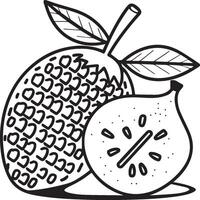 frutas colorante paginas para colorante libro. frutas contorno vector